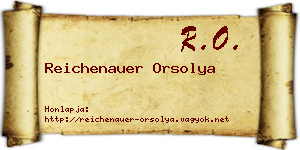 Reichenauer Orsolya névjegykártya